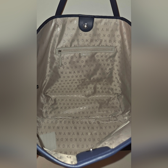 DKNY Taylor Adjustable Navy Tote with Striped Accent, NWT - Picture 7 of 10